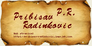 Pribisav Radinković vizit kartica
